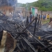 Kebakaran yang melanda rumah milik Triko Usman dan Saripin Siraju di Desa Olibu, Kecamatan Paguyaman Pantai, Boalemo, Ahad (3/4/2022). (istimewa)
