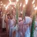 Kegiatan pawai obor yang dilaksanakan Remamuda Kelurahan Molosifat W, Kecamatan Kota Barat, Kota Gorontalo, menyambut malam Nuzulul Quran, Sabtu (16/4/2022). (fahrun/gopos)