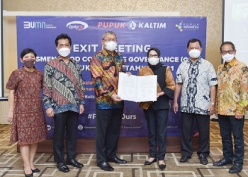 PT Pupuk Kalimantan Timur (PKT) kembali meraih predikat sangat baik dalam penerapan Good Corporate Governance (GCG) perusahaan dengan skor 95,448. (Foto: Istimewa)