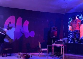 Sejumlah musisi rap dan grafitti writers saat berlangsungnya kegiatan. (Foto: Thoha/gopos)