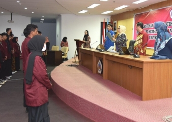 Pengurus organisasi mahasiswa di lingkungan FSB dilantik (dok UNG)