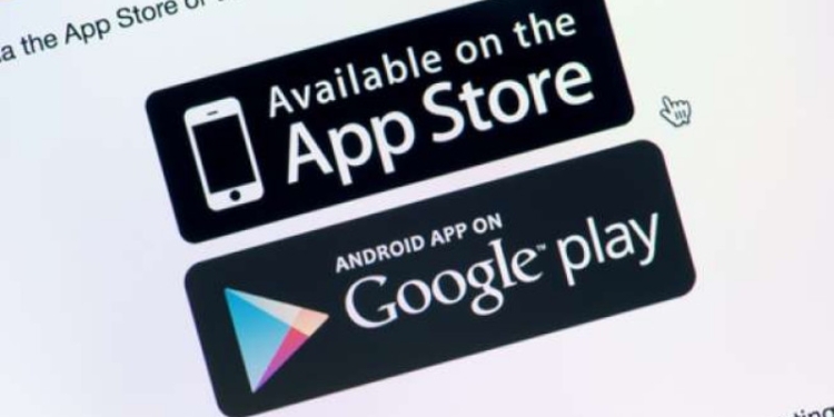 Dua toko aplikasi mobile utama, App Store dan Google Play Store (Suara.com)