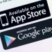 Dua toko aplikasi mobile utama, App Store dan Google Play Store (Suara.com)