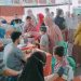 Antusias masyarakat dalam mensukseskan program gerakan "1 Juta Vaksin Booster" yang dilaksanakan Polres Gorontalo Utara. (foto.istimewa)