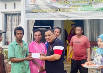 Wakil Bupati Gorontalo, Hendra S Hemeto melaksanakan halal bihalal di Desa Bihe, Kecamatan Asparaga, Kabupaten Gorontalo, Ahad (8/5/2022). (Foto: Istimewa)
