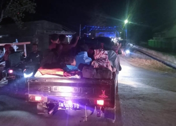 Para warga mulai berdatangan ke wilayah Kampung Jawa, Limboto Barat menjelang puncak perayaan lebaran ketupat 1334 H. (Farun/gopos)