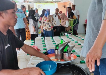 Pemerintah Kabupaten Pohuwato, Mendiskusikan 2.000 Minyak Goreng di Kecamatan Paguat, Selasa 18/05/2022 (Istimewa)