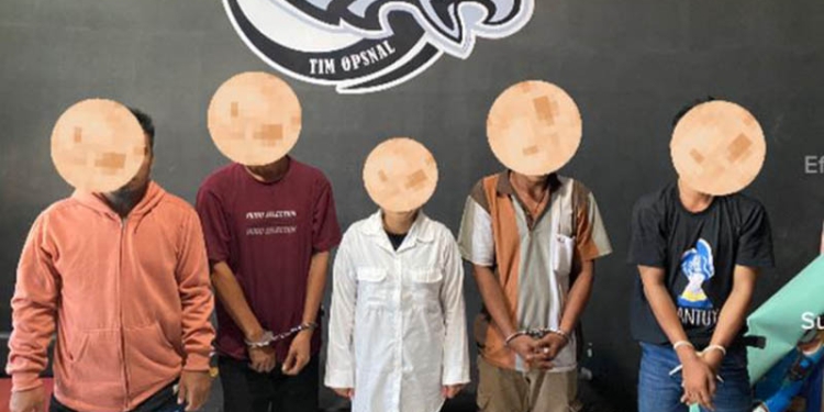 Lima tersangka penyalahguna narkoba diamankan Polres Pohuwato.