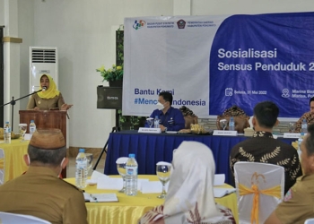Wakil Bupati Pohuwato, Suharsi Igirisa, Memberikan Sambutan Sosialisasi Sensus Penduduk 2020 Lanjutan, Selasa 31/05/2022 (Istimewa)