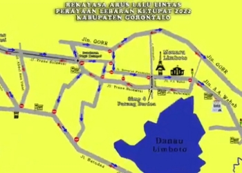 Skema lalulintas dimulai dari perlimaan Telaga menuju arah Limboto hingga bundaran patung Habibie. Tak hanya arah Limboto, skema Lalulintas ini juga dilakukan di arah jalan Batudaa hingga ke Bongomeme.