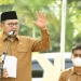 Wali Kota Gorontalo, Marten Taha saat apel kerja pasca libur lebaran, di Halaman Kantor Wali Kota Gorontalo, Senin (9/5/2022). Foto : Humas Pemkot