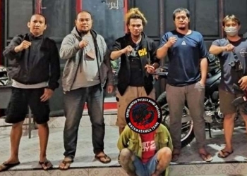 Polres Bone Bolango saat berhasil menangkao pelaku penganiayaan yang terjadi di salah satu cafe di Kelurahan Pauwo, Kecamatan Kabila, Kabupaten Bone Bolango. (Foto istimewa)