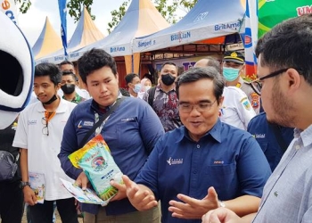 PT Pupuk Kalimantan Timur (PKT) kembali kenalkan beragam jenis dan keunggulan produk dalam ajang bertajuk Gelar Inovasi dan Teknologi Pertanian 2022 di Kabupaten Kediri Jawa Timur. foto istimewa