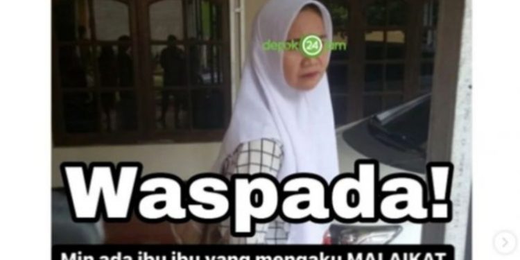 Geger wanita mengaku malaikat dan paksa masuk rumah orang di Depok. (Instagram/@depok24jam_official/Suara.com)