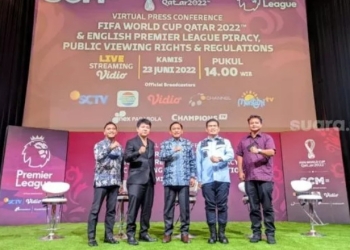 Konferensi pers berkaitan dengan nobar Piala Dunia 2022. (Suara.com)