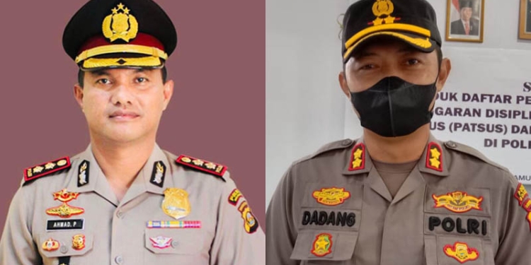 AKBP Ahmad Pardomuan (kiri), dan AKBP Dadang Wijaya (kanan)