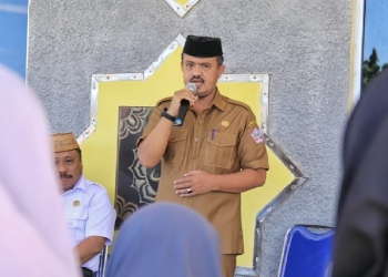 Sekretaris Daerah (Sekda) Pohuwato, Iskandar Datau, Melepas Kafilah MTQ Tingkat Provinsi Gorontalo, Selasa 21/06/2022 (Istimewa)
