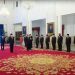 Pelantikan Menteri Perdagangan bersama Menteri ATR dan tiga wakil menteri oleh Presiden Joko Widodo, Rabu (15/6/2022). (Setkab RI)
