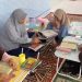 Para Santriwati sedang belajar dan menyetorkan hafalan Quran dalam kegiatan Pesantren 10 Hari Daarul Khairat Gorontalo. (istimewa)