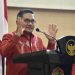 Wali Kota Gorontalo, Marten Taha, saat membuka sarasehan MPD ICMI Gorontalo yang membahas repositioning falsafah adat Gorontalo dalam Pembangunan Kota Gorontalo Modern Berbasis Kearifan Lokal dalam Bingkai Serambi Madinah, Kamis (30/6/2022) di Banthayo Lo Yiladia (BLY) Rumah Dinas Wali Kota Gorontalo.