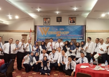 Workshop LLDIKTI XVI Wilayah Gorontalo bersama perguruan tinggi dalam rangka menyamakan persepsi menyukseskan program MBKM, Senin (13/6/2022) di Hotel Maqna, Kota Gorontalo (sari/gopos)