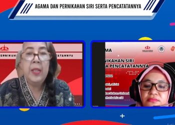 Webinar agama dan pernikahan siri serta pencatatannya, yang diselenggarakan FH Trisakti berkolaborasi dengan FH UNG  Sabtu (18/6/2022) (istimewa)