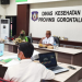 Sekretaris Daerah Provinsi Gorontalo Darda Daraba (upiah karanji) saat memberikan sambutan pada rapat koordinasi pengelolaan limbah medis di aula Dinas Kesehatan Provinsi Gorontalo, Kamis (9/6/2022). (Foto: Nova)