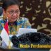 Menteri Koordinator Bidang Perekonomian Airlangga Hartarto saat menyampaikan Ceramah Umum pada Program Pendidikan Reguler Angkatan (PPRA) LXIII dan LXIV tahun 2022 Lemhanas secara virtual, Senin (6/06)