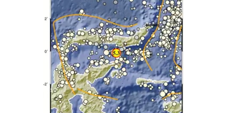Pusat Gempa. (Twitter BMKG)