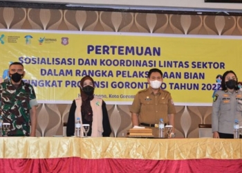 Pertemuan Sosialisasi dan Koordinasi Lintas Sektor Dalam Rangka Pelaksanaan Bulan Imunisasi Anak Nasional (BIAN), Selasa (12/7/2022) (tim infokom/dinkes)