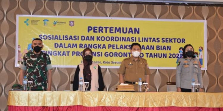 Pertemuan Sosialisasi dan Koordinasi Lintas Sektor Dalam Rangka Pelaksanaan Bulan Imunisasi Anak Nasional (BIAN), Selasa (12/7/2022) (tim infokom/dinkes)