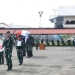 Pengantaran jenazah secara militer personel Satgas Pamtas RI-PNG Yonif 711/Raksatama Almarhum Prada Eka Fahrul Zees, bertempat di Lapangan Air Nav Bandara Sentani, Distrik Sentani, Kabupaten Jayapura, Selasa (19/7/2022). (Foto: Istimewa)