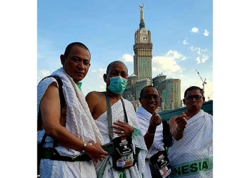 Jemaah haji asal Gorontalo yang saat ini berada di tanah suci Mekkah