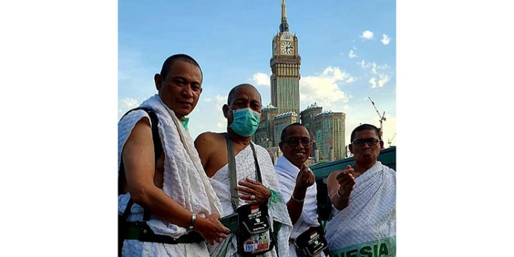 Jemaah haji asal Gorontalo yang saat ini berada di tanah suci Mekkah