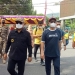 Pejabat Gubernur Gorontalo, Hamka Hendra Noer (kiri) bersama Wali Kota Gorontalo, Marten Taha (Kanan). Kamis, (7/7/2022). Foto: Sari/gopos.