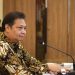 Menteri Koordinator Bidang Perekonomian Airlangga Hartarto pada sidang Dewan Nasional KEK, Jumat (22/07).