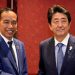Presiden Joko Widodo bersama Shinzo Abe saat menjabat PM Jepang