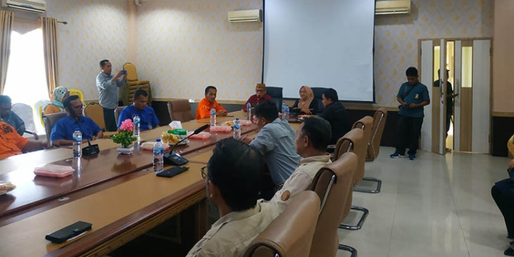 Sosialisasi Pembentukan Tim Pengkajian Pasca Bencana oleh BPBD Provinsi Gorontalo di Kabupaten Pohuwato, Kamis (7/7/2022) (Yusuf/Gopos)