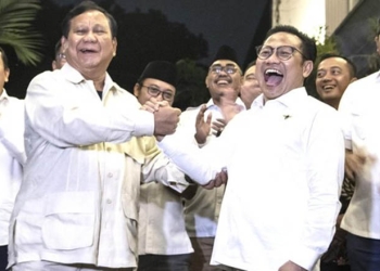 Ketua Umum Partai Gerindra Prabowo Subianto bersepakat menjalin kerja sama dengan Ketua Umum Partai Kebangkitan Bangsa (PKB) usai keduanya bertemu di kediaman Prabowo, Jalan Kertanegara, Jakarta Selatan, Jumat (18/6/2022).