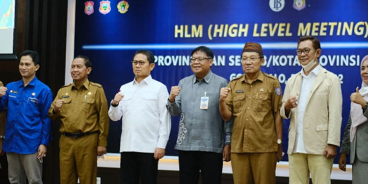 High level meeting TPID Gorontalo merespon cepat laju inflasi di Gorontalo. (istimewa)