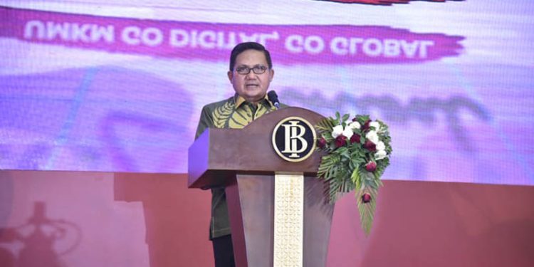 Wali Kota Gorontalo, Marten Taha, memberikan sambutan pada HACF 2022 di Grand Palace Convention Center (GPCC) Kota Gorontalo.