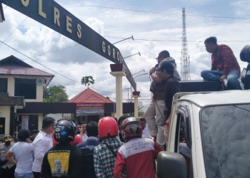 Demonstrasi di Polres Gorontalo Kota, FPG Minta Satlantas Dievaluasi