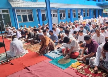 Pelaksanaan salat iduladha di Halam Kampus UNBITA Gorontalo, Ahad (10/7/2022) (istimewa)