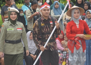 Gorontalo Fashion Street (GFS) kembali dilaksanakan di Kabupaten Gorontalo tepatnya di Food Court, Kecamatan Limboto, Ahad (7/8/2022). (Foto: Putra/Gopos)
