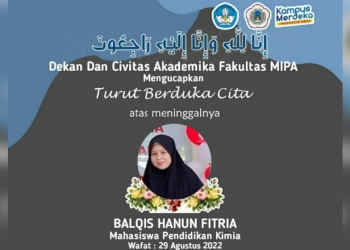 Cerita Dosen Pembimbing Sesaat Sebelum Balqis Hembuskan Napas Terakhir.