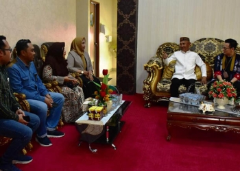 Bupati Pohuwato, Saipul Mbuinga, Menerima Kunjungan BPJS Ketenagakerjaan Provinsi Gorontalo, Jum'at 12/08/2022 (Istimewa)