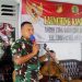 Dandim 1304 Gorontalo, Letkol Inf Arif Munawar saat memberikan sambutan pada kegiatan pencanangan Kampung Pancasila di Kelurahan Limba U2, Kota Selatan, Kota Gorontalo. (foto.istimewa)