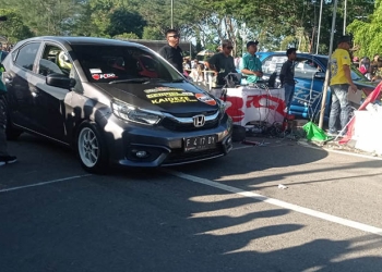 Kegiatan Drag Bike Se-Sulawesi yang berlangsung di Marisa, Pohuwato.