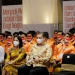 Menteri Koordinator Bidang Perekonomian Airlangga Hartarto saat menghadiri acara Pelepasan Pekerja Migran Indonesia Program G to G Korea Selatan, Senin (22/08).