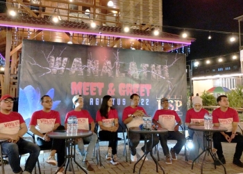 Meet and Great film Wanalathi di Green Park, Kota Gorontalo, Ahad malam (7/8/2022). (Foto: Putra/Gopos)